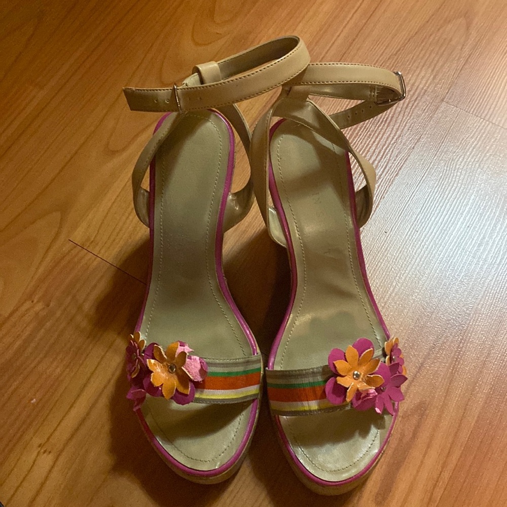 Colin Stuart Multi Color Wedges, Size 6 1/2 - image 1